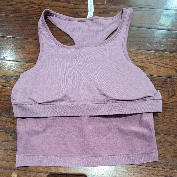 NWOT Lululemon Ebb to Street Cropped Racerback Tank Top - Velvet Dust - Picture 8 of 14